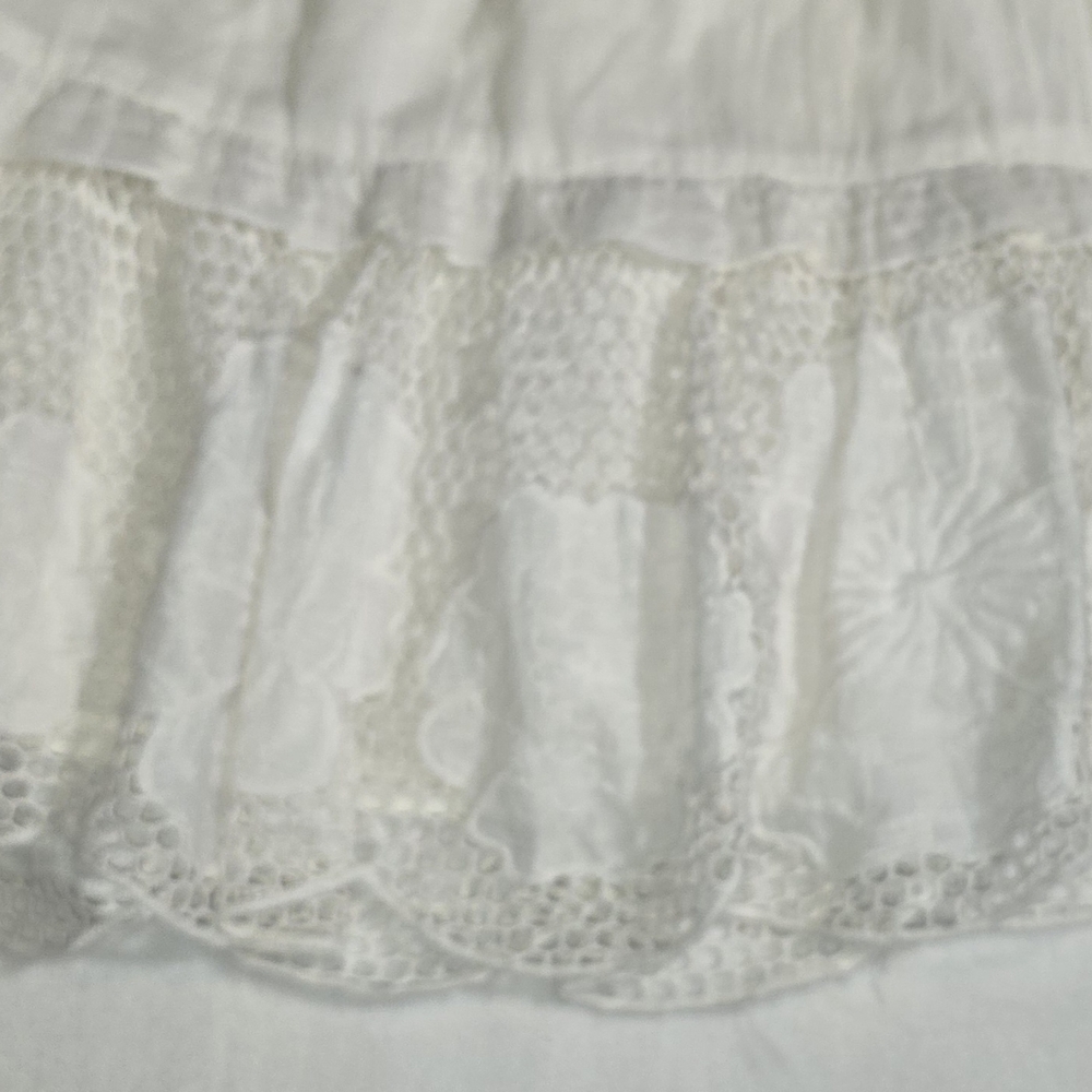 Cleobella White Eyelet Lace Wrap Mini Dress Boho Luxury Organic Summer Small - Picture 7 of 10